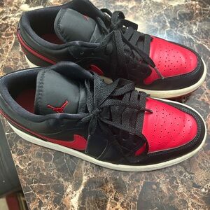 Jordan Men's Red and Black Sneakers